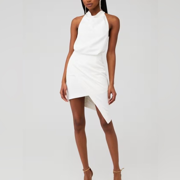 Elliatt White Halter Cocktail Dress Size Medium - Picture 1 of 7